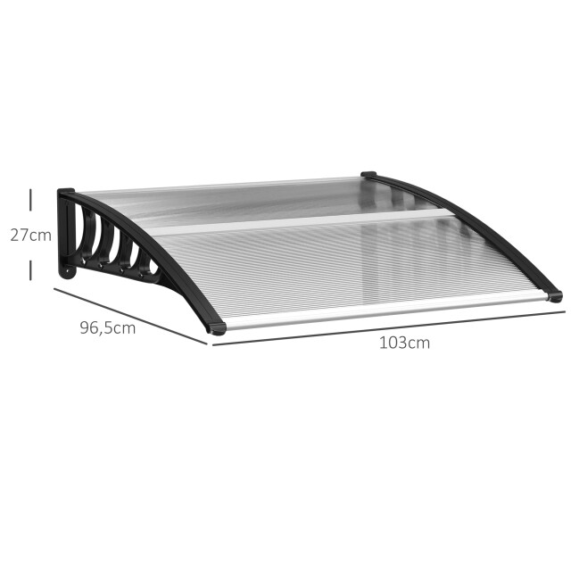 4goodz Deurluifel afdak 96x103x27 cm met uv-, regen- en zonbescherming 3170180 large