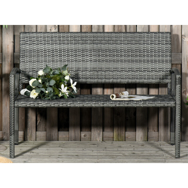 4goodz Outsunny polyrotan 2-zits tuinbank staal 3170179 large