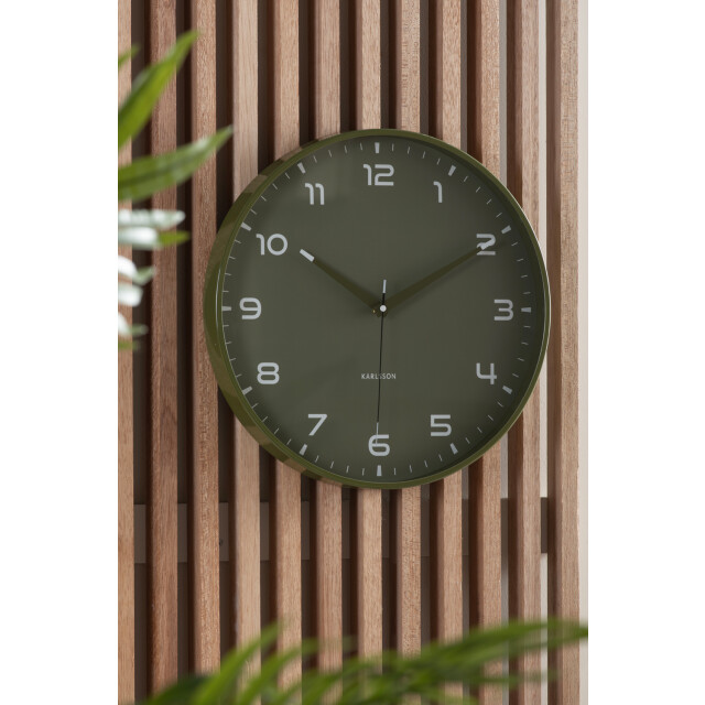 Karlsson wandklok orgullo army green- Ø40cm 3062117 large