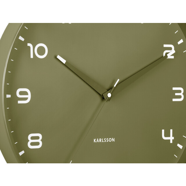 Karlsson wandklok orgullo army green- Ø40cm 3062117 large