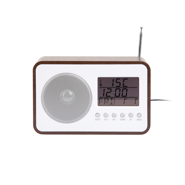 Karlsson wekker fm radio donker hout 3064797 large