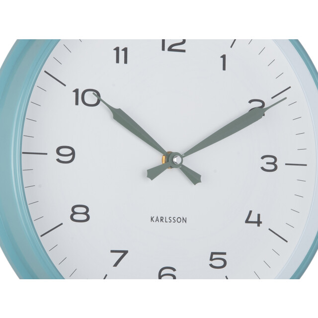 Karlsson wandklok modern factory misty blue & jungle green- Ø30cm 3062083 large