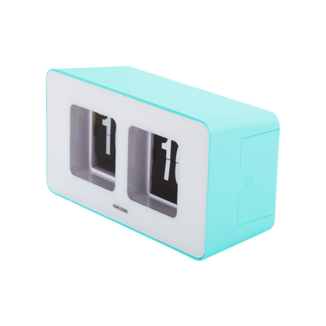Karlsson wand/tafelklok funky flip turquoise blue 3062064 large