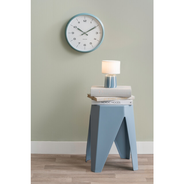 Karlsson wandklok modern factory misty blue & jungle green- Ø30cm 3062083 large