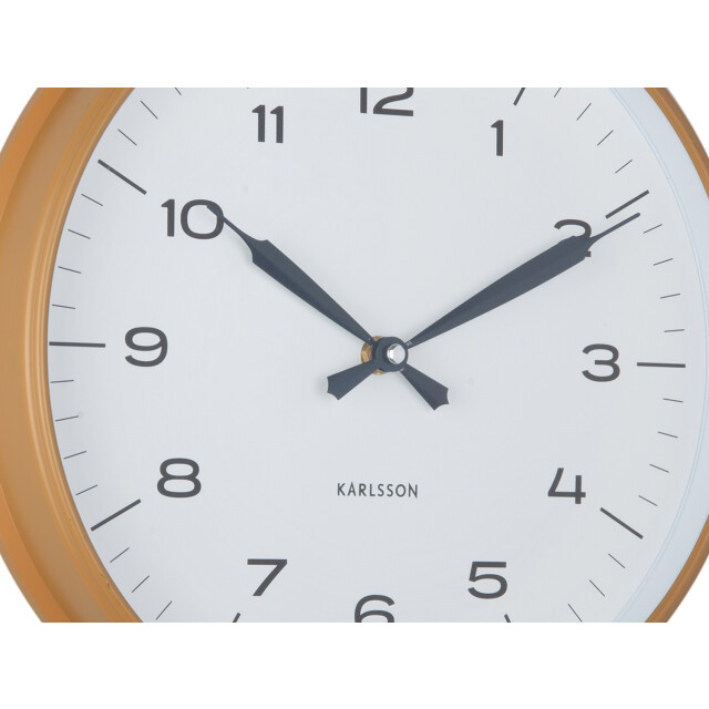 Karlsson wandklok modern factory ochre yellow & dark blue- Ø30cm 3062085 large
