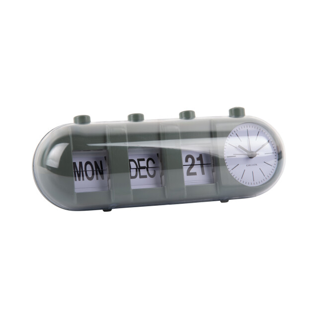 Karlsson wekker retro tube calendar flip jungle 3064846 large