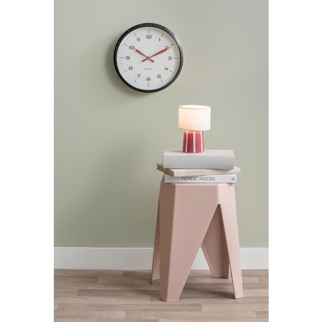 Karlsson wandklok modern factory black & bright red- Ø30cm 3062082 large