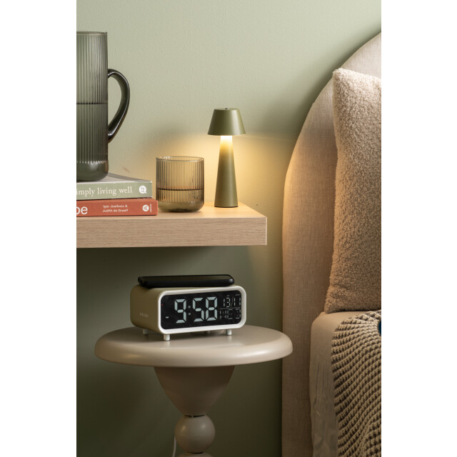 Karlsson wekker chunky led w. phone charger tea green 3064841 large