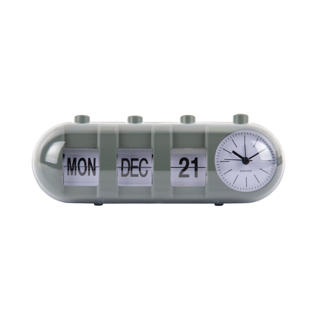 Karlsson wekker retro tube calendar flip jungle 3064846 large