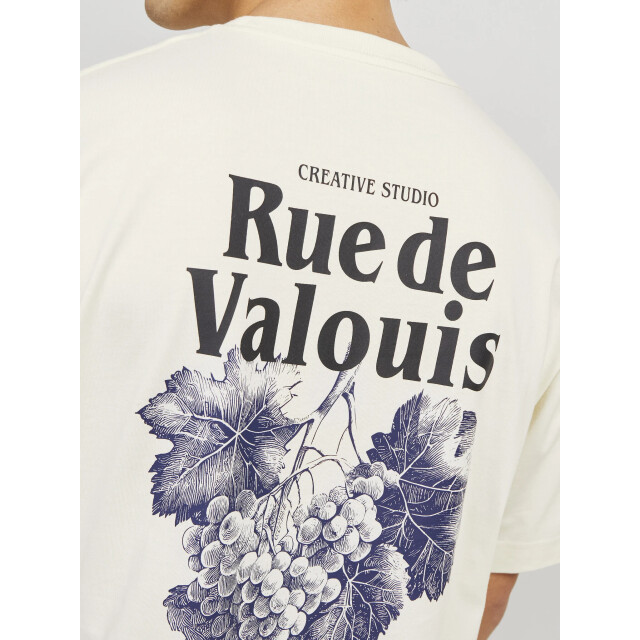 Jack & Jones Heren t-shirt jorparos easter ronde hals off white 12273171-Antique Whites large