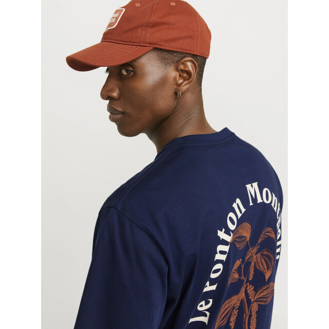 Jack & Jones Heren t-shirt jorparos easter ronde hals donker 12273171-Ocean Cavern large