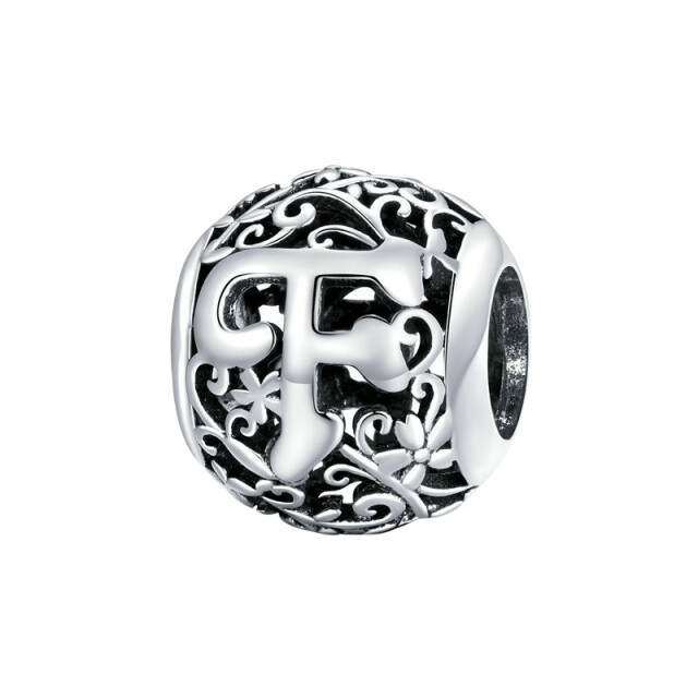 Mijn bedels Alfabet bedel romantisch letter f MB1798-F|one size large