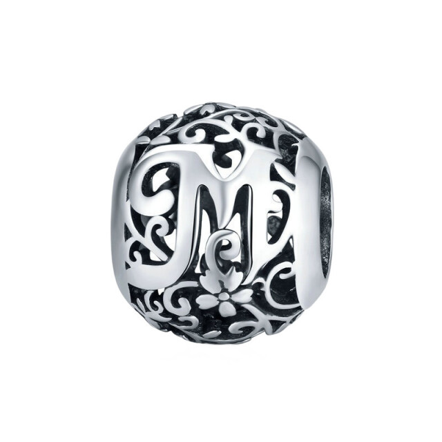 Mijn bedels Alfabet bedel romantisch letter m MB1798-M|one size large