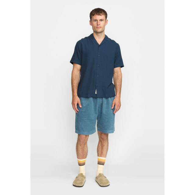 Revolution Short sleeved cuban shirt navy 3927 Cuban-Navy large