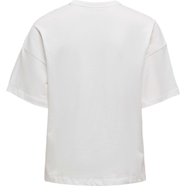 Only Onltenna s/s girl top box jrs cloud dancer/collect 15347020-177922002 large