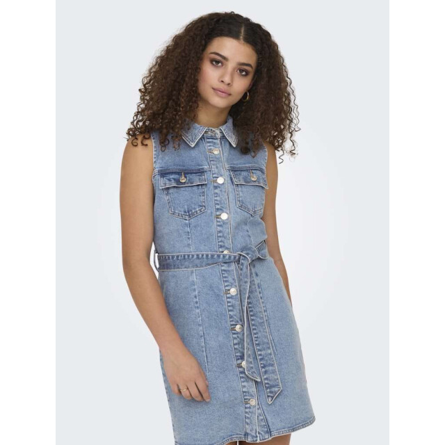 Only Onlemily s/l dnm dress mae light blue denim 15344283-177934 large