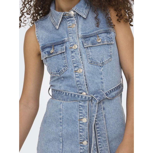 Only Onlemily s/l dnm dress mae light blue denim 15344283-177934 large
