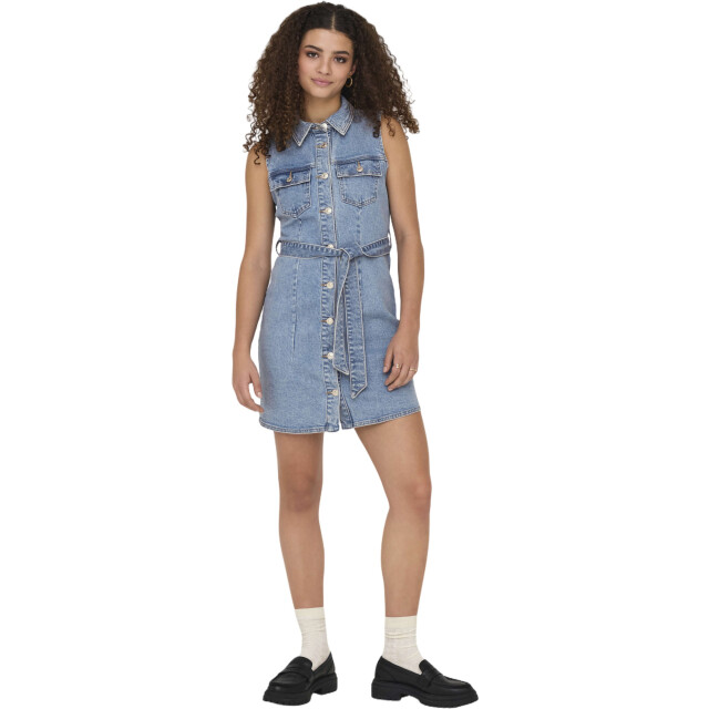 Only Onlemily s/l dnm dress mae light blue denim 15344283-177934 large