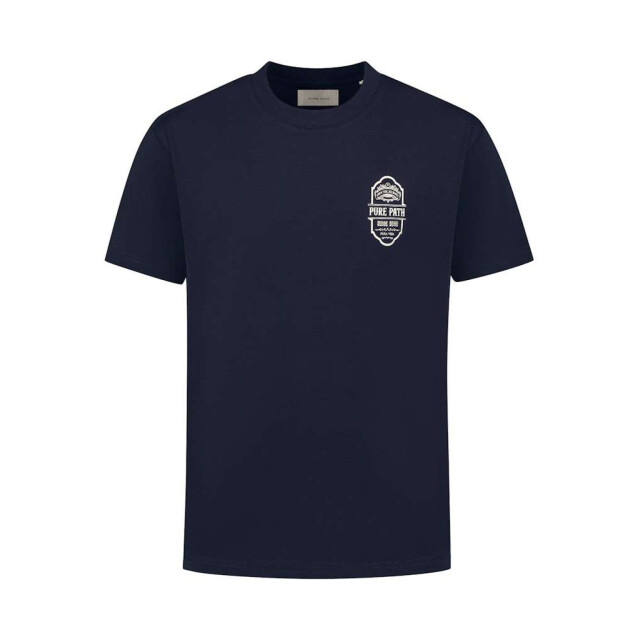 Pure Path Loose fit crewneck ss t-shirts navy 25010114-07 large