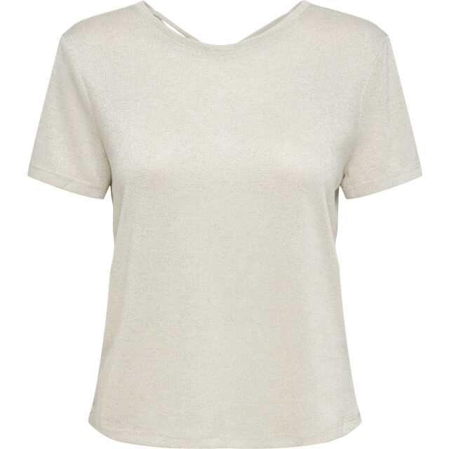 Only Onlamber life s/s glitter top jrs cloud dancer/fro 15346637-177922001 large