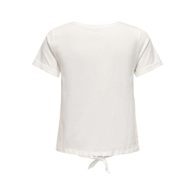 Only Onldora s/s knot fold-up top jrs cloud dancer/flam 15346678-177922001 large