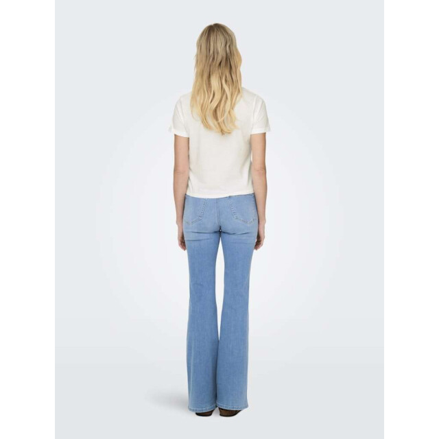 Only Onldora s/s knot fold-up top jrs cloud dancer/flam 15346678-177922001 large