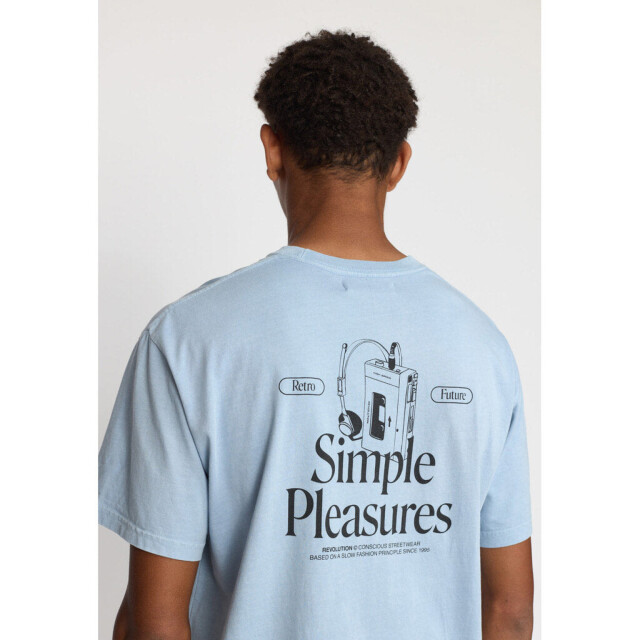 Revolution Sim printed t-shirt dustblue 1389 SIM-Dustblue large