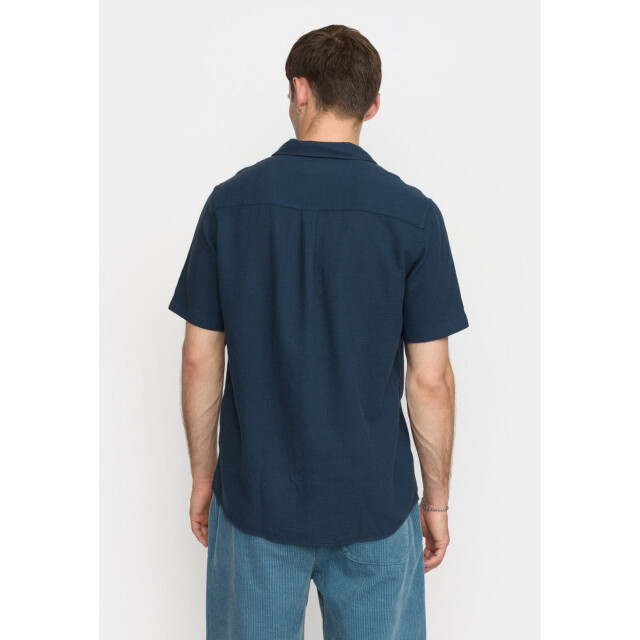 Revolution Short sleeved cuban shirt navy 3927 Cuban-Navy large