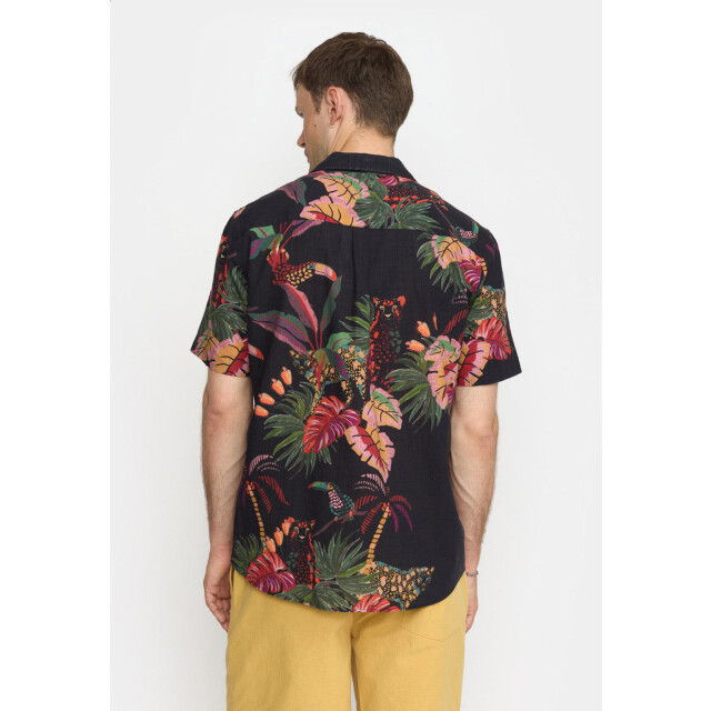 Revolution Short sleeved cuban shirt black 3167 Cuban-Black large