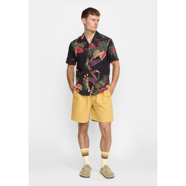 Revolution Short sleeved cuban shirt black 3167 Cuban-Black large