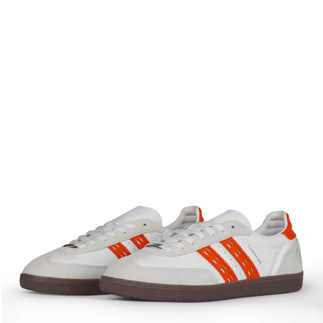 Q1905 Sneaker titanium wit/oranje QM1243549-000-2 large