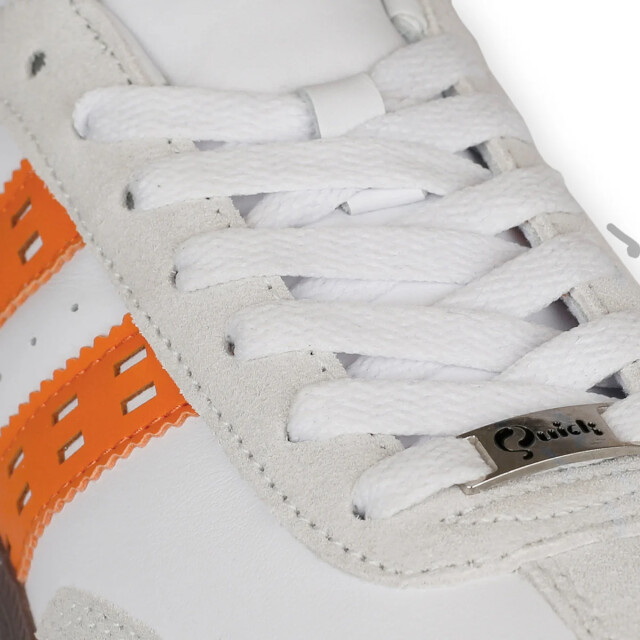 Q1905 Sneaker titanium wit/oranje QM1243549-000-2 large