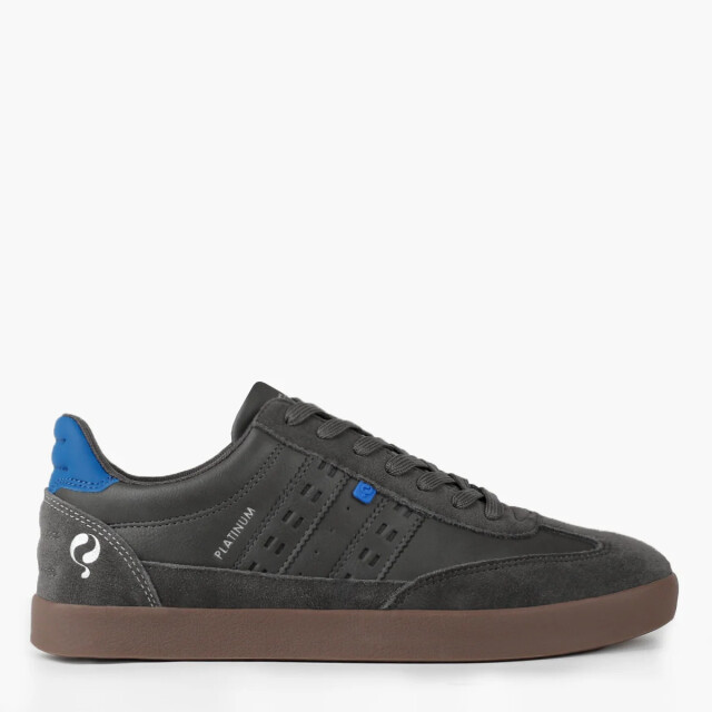 Q1905 Sneaker platinum middengrijs/koningsblauw QM1244616-117-1 large