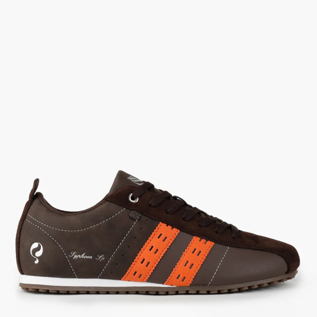 Q1905 Sneaker typhoon sp donkerbruin/oranje QM1244809-800-2 large