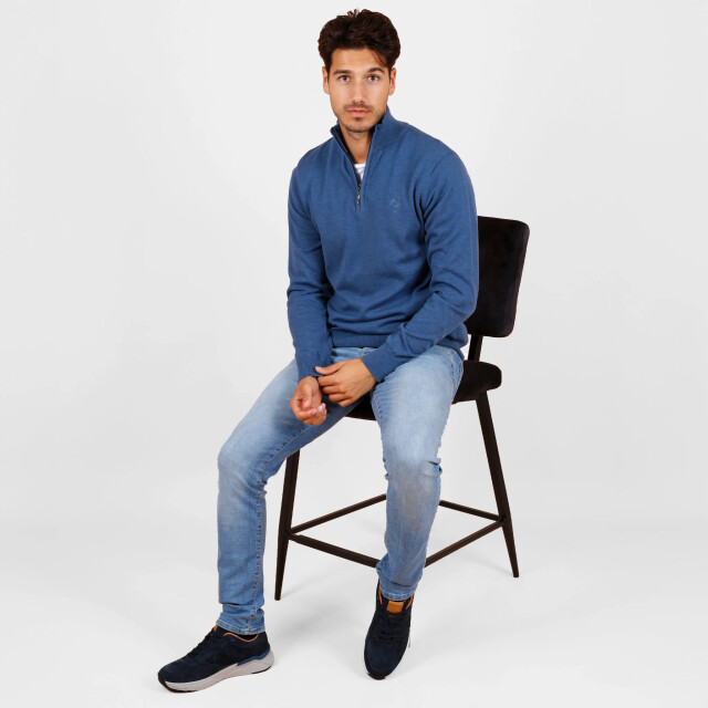 Q1905 Trui kralingen denim melange QM2344423-604-1 large