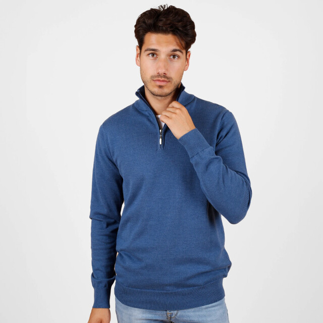 Q1905 Trui kralingen denim melange QM2344423-604-1 large
