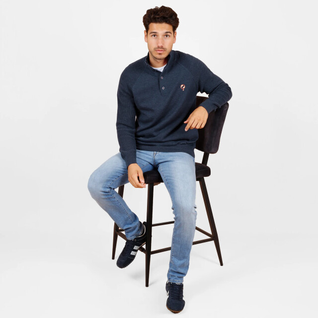 Q1905 Trui oldehove jeans melange QM2344627-627-1 large