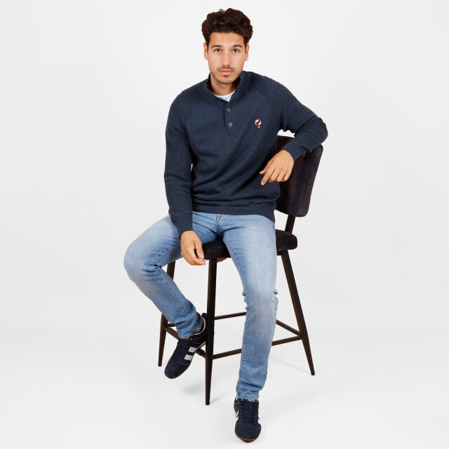 Q1905 Trui oldehove jeans melange QM2344627-627-1 large