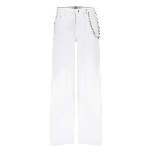 Frankie & Liberty Zomer jeans broek wide leg meisjes - attitude FL25001B - Clear White - Attitude large