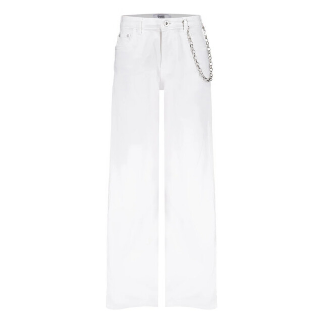 Frankie & Liberty Zomer jeans broek wide leg meisjes - attitude FL25001B - Clear White - Attitude large