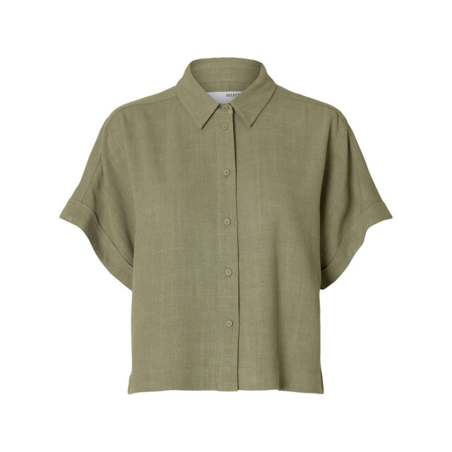Selected Femme slfviva ss cropped sun shirt noos 16093937 vetiver 06613.369.0017 large