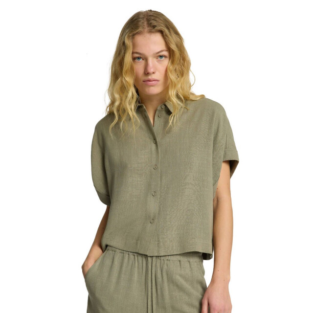 Selected Femme slfviva ss cropped sun shirt noos 16093937 vetiver 06613.369.0017 large