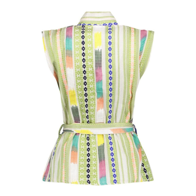 Geisha 55066-21 530 sleeveless vest woven fancy green/lime 55066-21 530 large