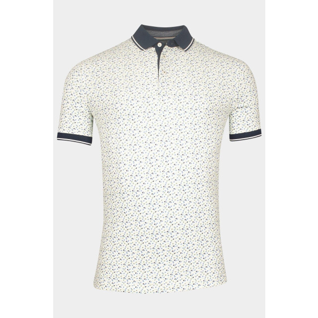 Baileys Polo korte mouw poloshirt pique all over prin 515229/72 188146 large