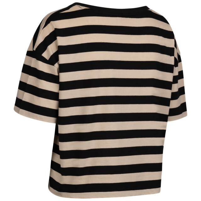 Trespass Dames donna gestreept boxy t-shirt UTTP6840_black large