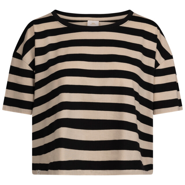 Trespass Dames donna gestreept boxy t-shirt UTTP6840_black large