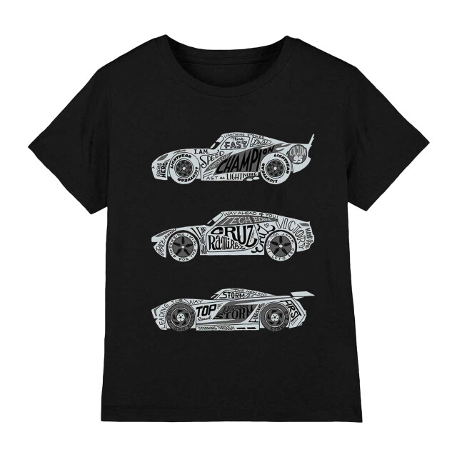 Li-cense Disney meisjes cars tekst racers katoen t-shirt UTBI12567_black large