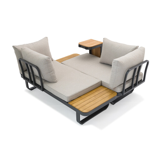 SenS-Line samos loungeset multifunctioneel aluminium taupe 3079734 large