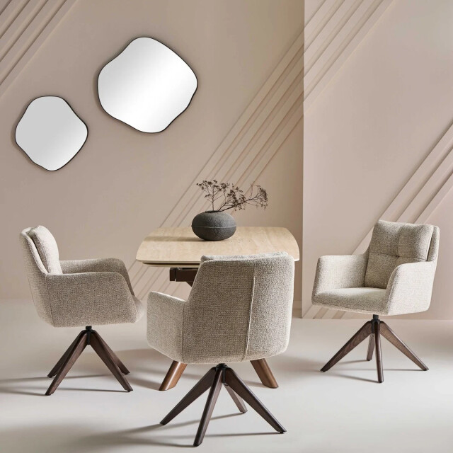 Signature Bridge-stoel met massief houten poten l61 cm dante 3170966 large