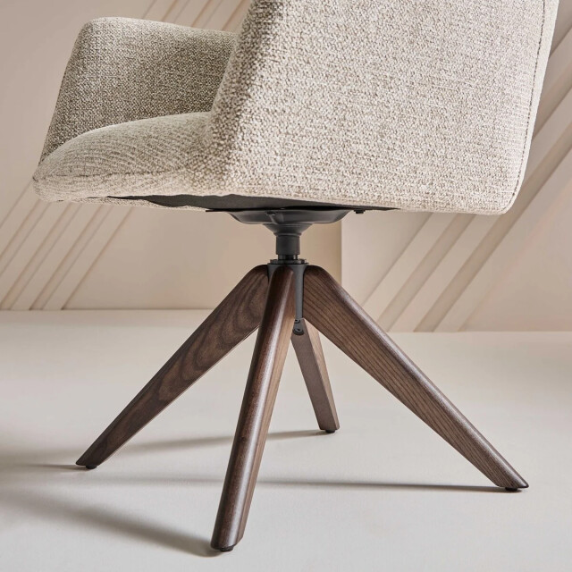 Signature Bridge-stoel met massief houten poten l61 cm dante 3170966 large